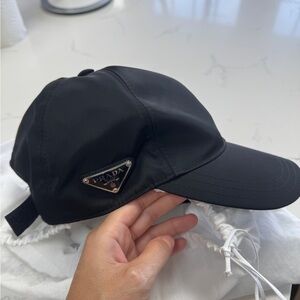 Prada Black Nylon Cap